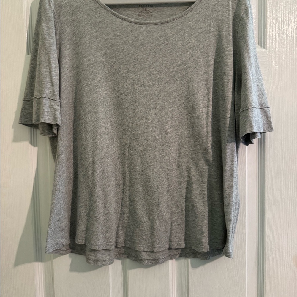 Cato Heather Gray Short Sleeve Scoop Neck Tee